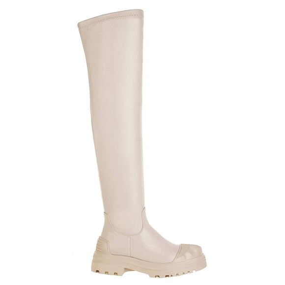 Vivianly Womens 8 Platform Thigh High OTK Stretchy Boots - Picture 3 of 7